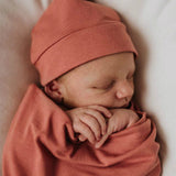 Nordic Themed Baby Sleeping Bag With Knot Hat -  100% Pure Cotton