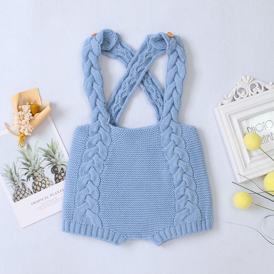 Knitted Bib Rompers