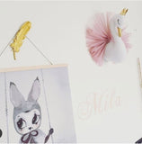 3D Golden Crown Swan - Wall Art Hanging
