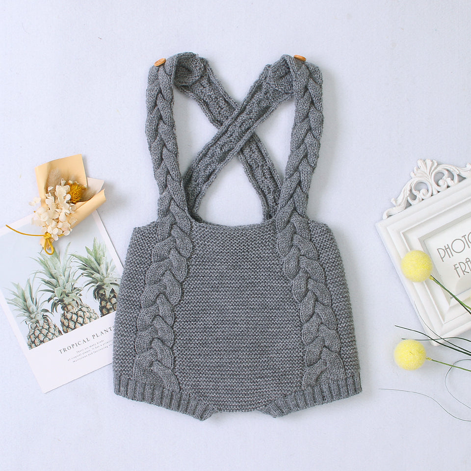 Knitted Bib Rompers