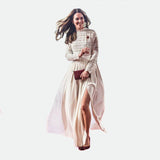 Pretty White Maternity Split dress