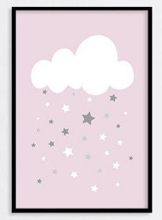 Celestial Wall Prints - Star Moon Cloud Set