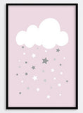 Celestial Wall Prints - Star Moon Cloud Set