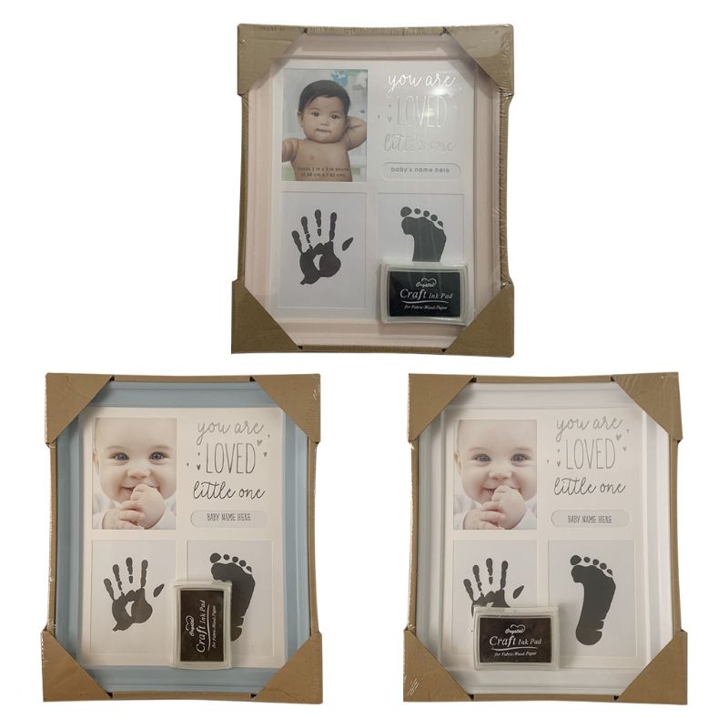 "You Are Loved" - Baby Hand and Footprint Photo Frame