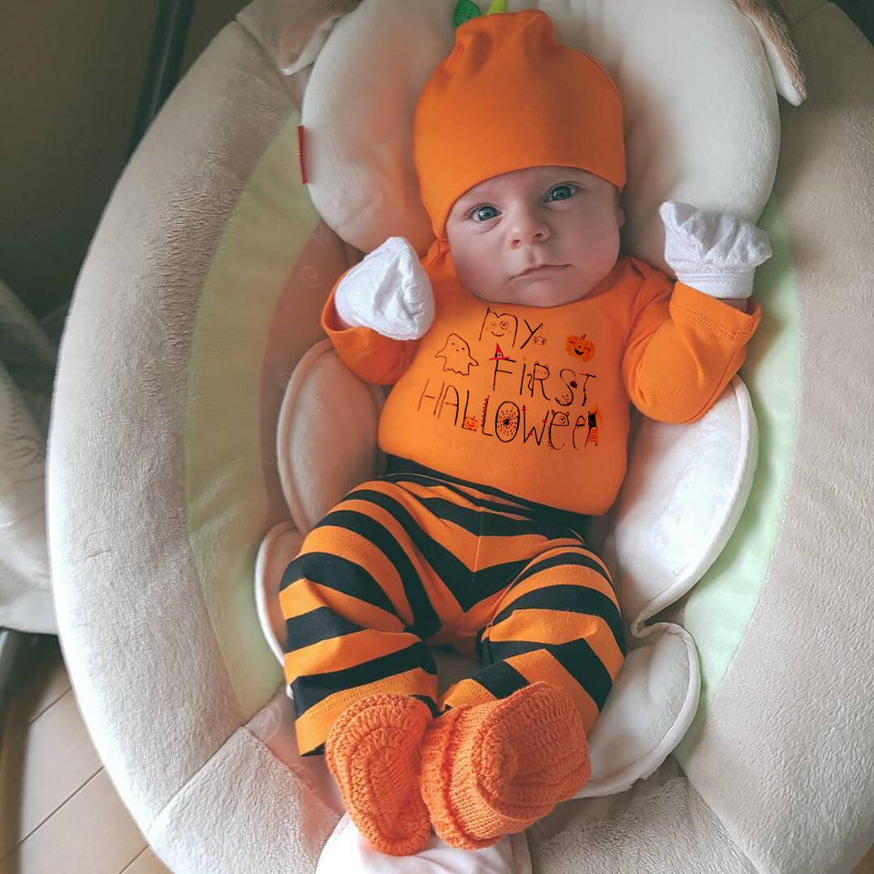 3 Piece - My First Halloween Orange Set
