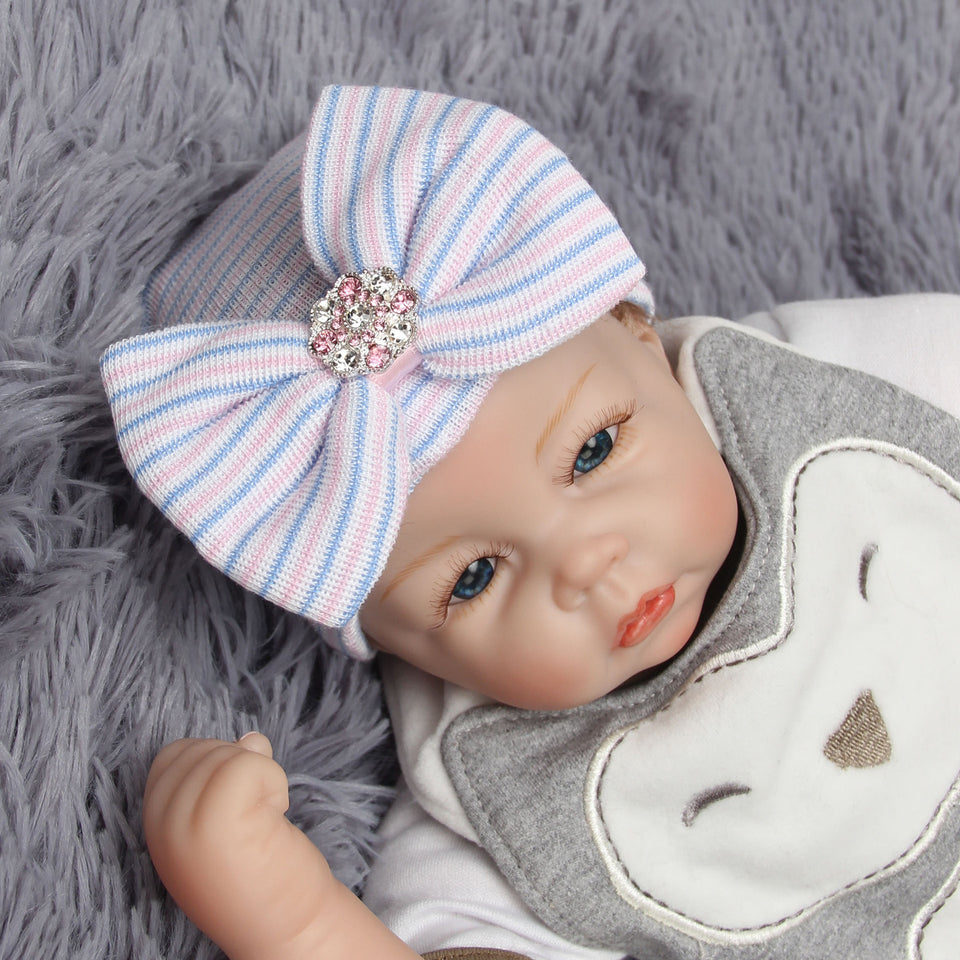Cute Baby Knitted Hat with Butterfly Bow