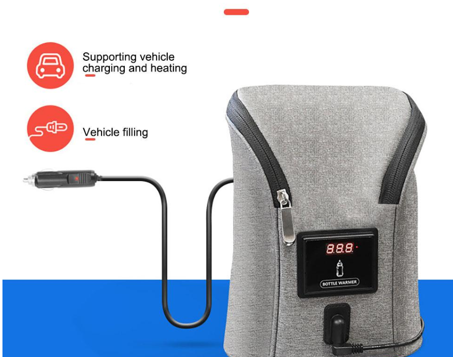 Portable Baby Bottle Warmer - With Temperature Display