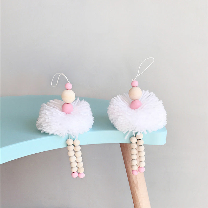 Ballet Dancer - Nordic Style Wooden Beads Decoration