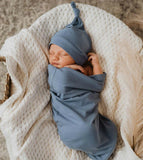 Nordic Themed Baby Sleeping Bag With Knot Hat -  100% Pure Cotton