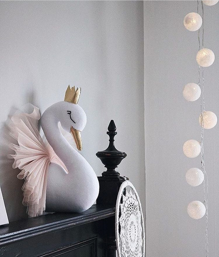 3D Golden Crown Swan - Wall Art Hanging
