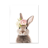 Baby Bunny Front and Back Nursery Wall Prints - Set of 2