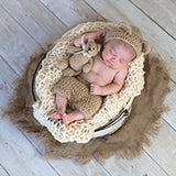 Knitted Hat and Matching Toy - Perfect for Baby Photography