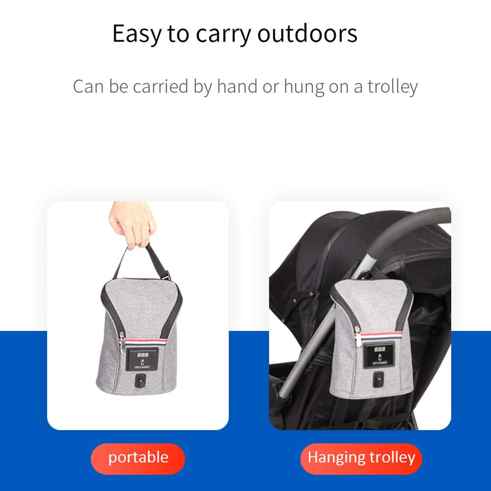 Portable Baby Bottle Warmer - With Temperature Display