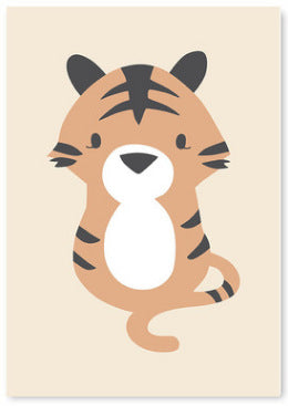 Cartoon Animal Prints - Lively Wall Decor