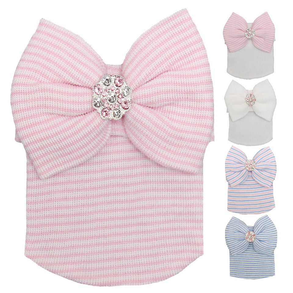 Cute Baby Knitted Hat with Butterfly Bow
