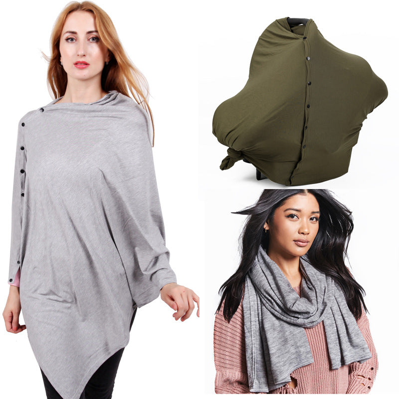 Nursing Poncho Styled Scarf with Buttons - 360 Degrees Protection – Lil  Stuart