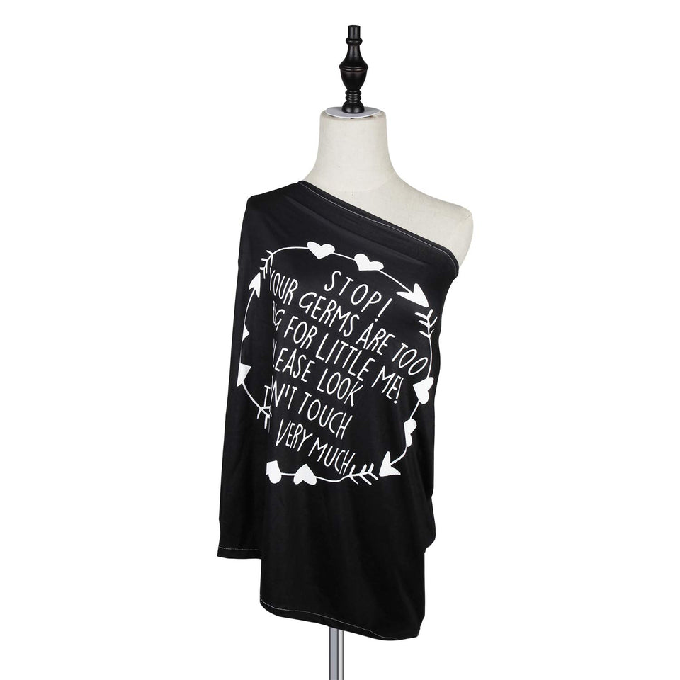 Cute No Touch Message - Nursing Cover for Breast Feeding and Car Seat Canopy