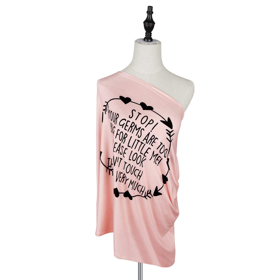Cute No Touch Message - Nursing Cover for Breast Feeding and Car Seat Canopy