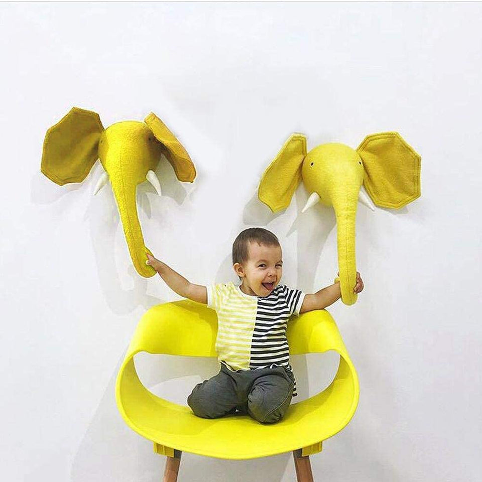 3D Animal Head Wall Mount - Cute Kid's Room Ornament