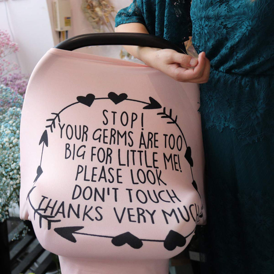 Cute No Touch Message - Nursing Cover for Breast Feeding and Car Seat Canopy
