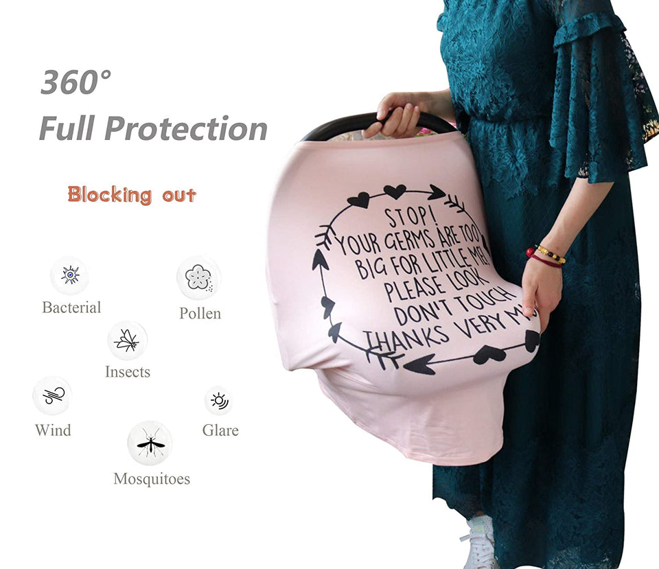 Cute No Touch Message - Nursing Cover for Breast Feeding and Car Seat Canopy