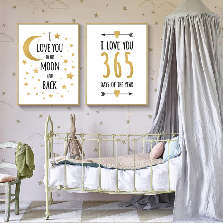 I Love You To The Moon And Back - Wall Canvas
