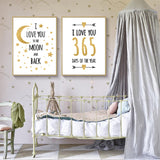I Love You To The Moon And Back - Wall Canvas