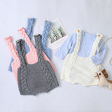 Knitted Bib Rompers