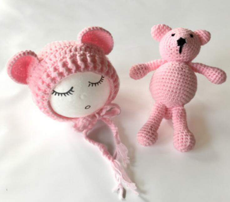 Knitted Hat and Matching Toy - Perfect for Baby Photography