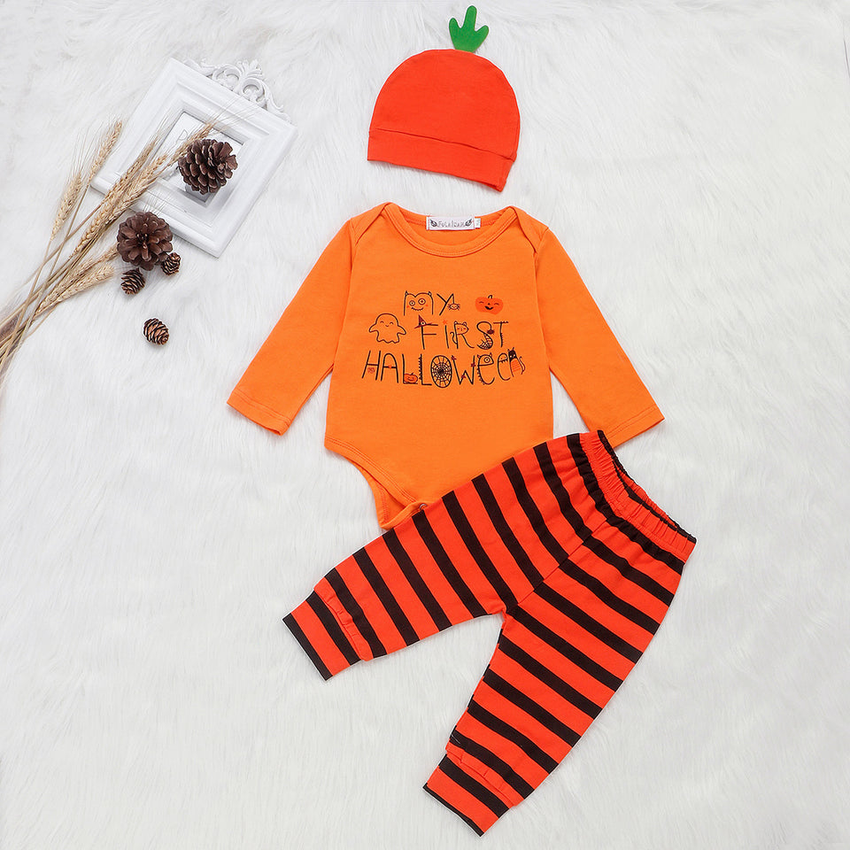 3 Piece - My First Halloween Orange Set