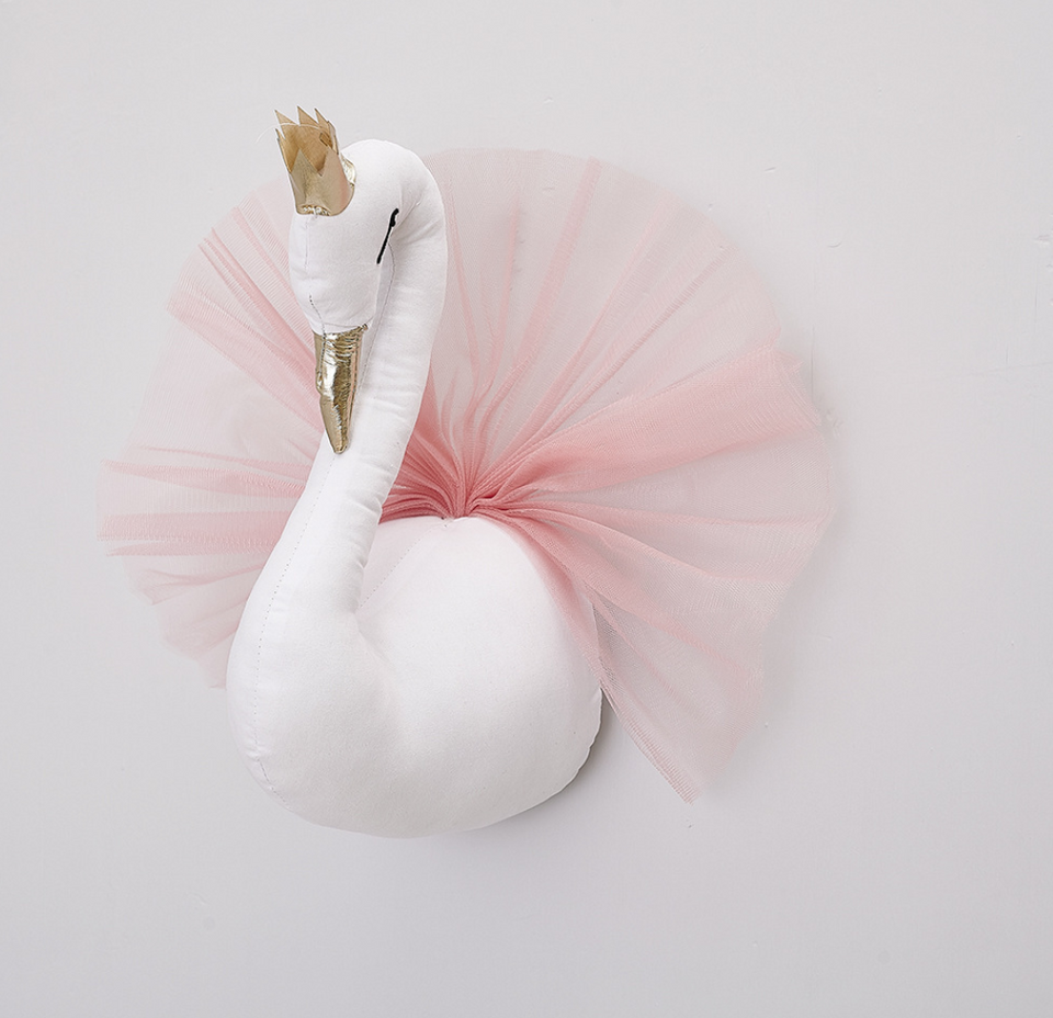 3D Golden Crown Swan - Wall Art Hanging