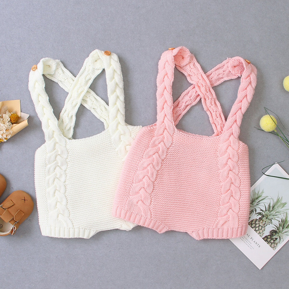 Knitted Bib Rompers