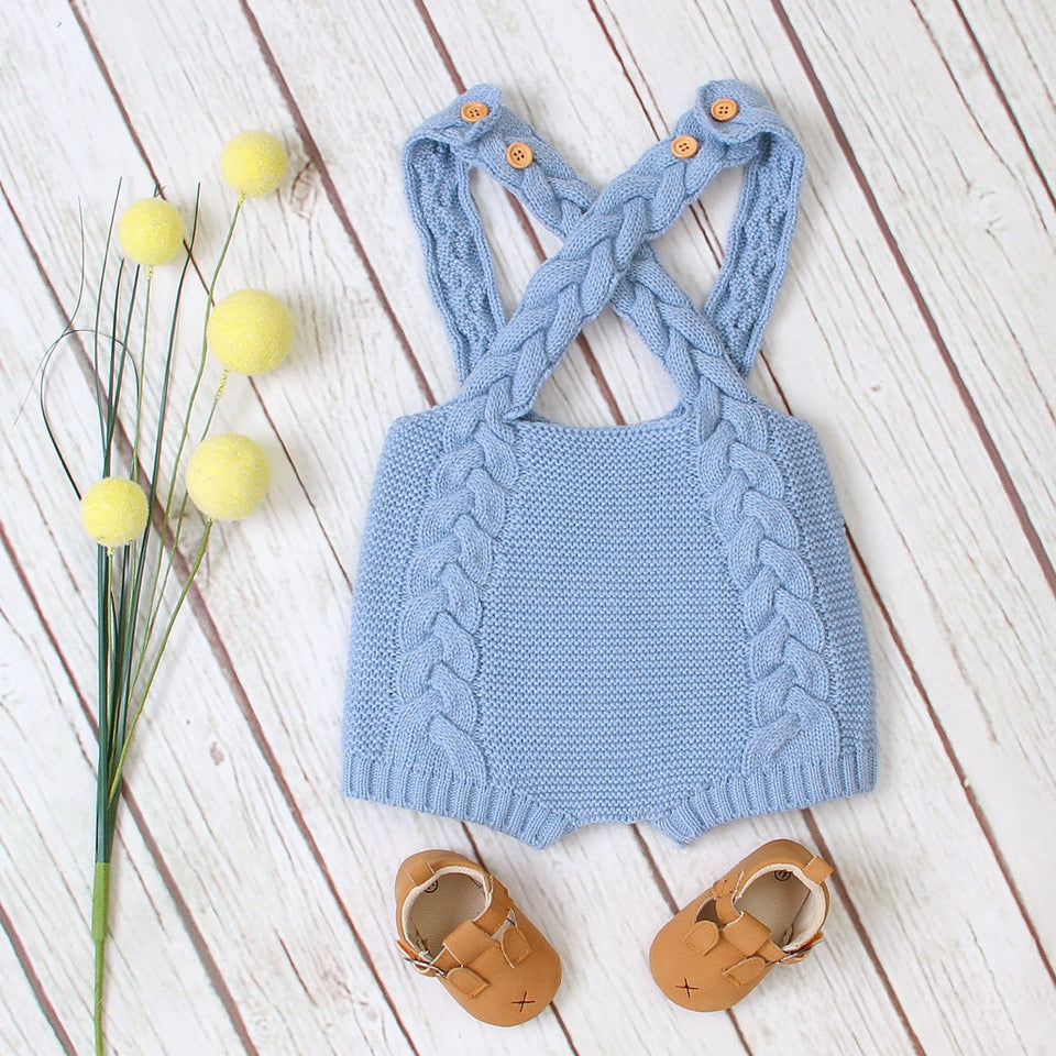 Knitted Bib Rompers