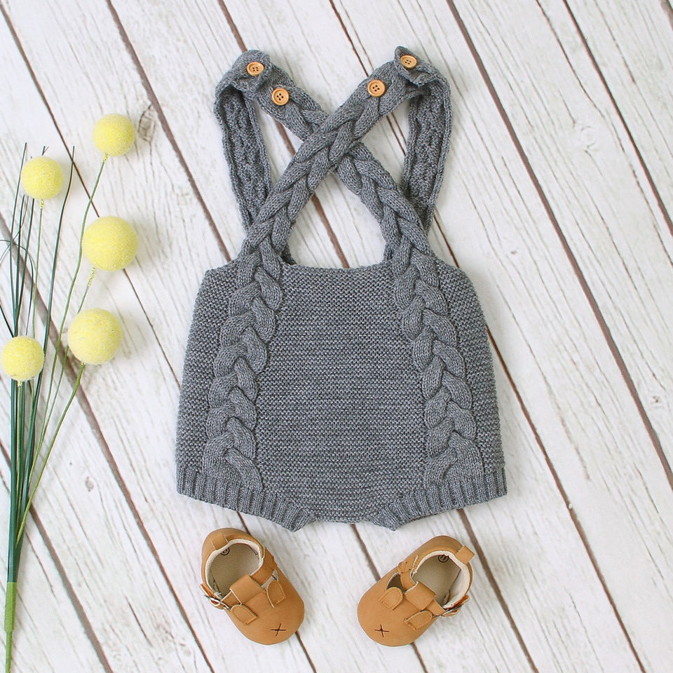Knitted Bib Rompers