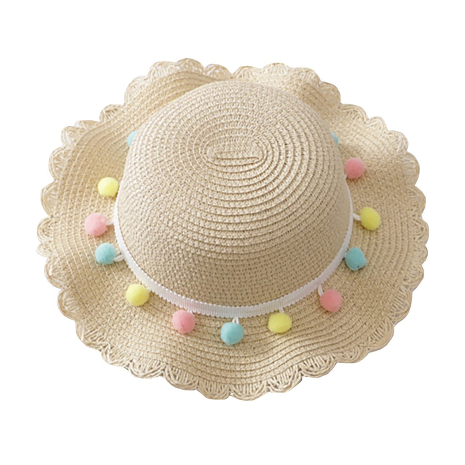 Summer Tassel Balls Beach Hat