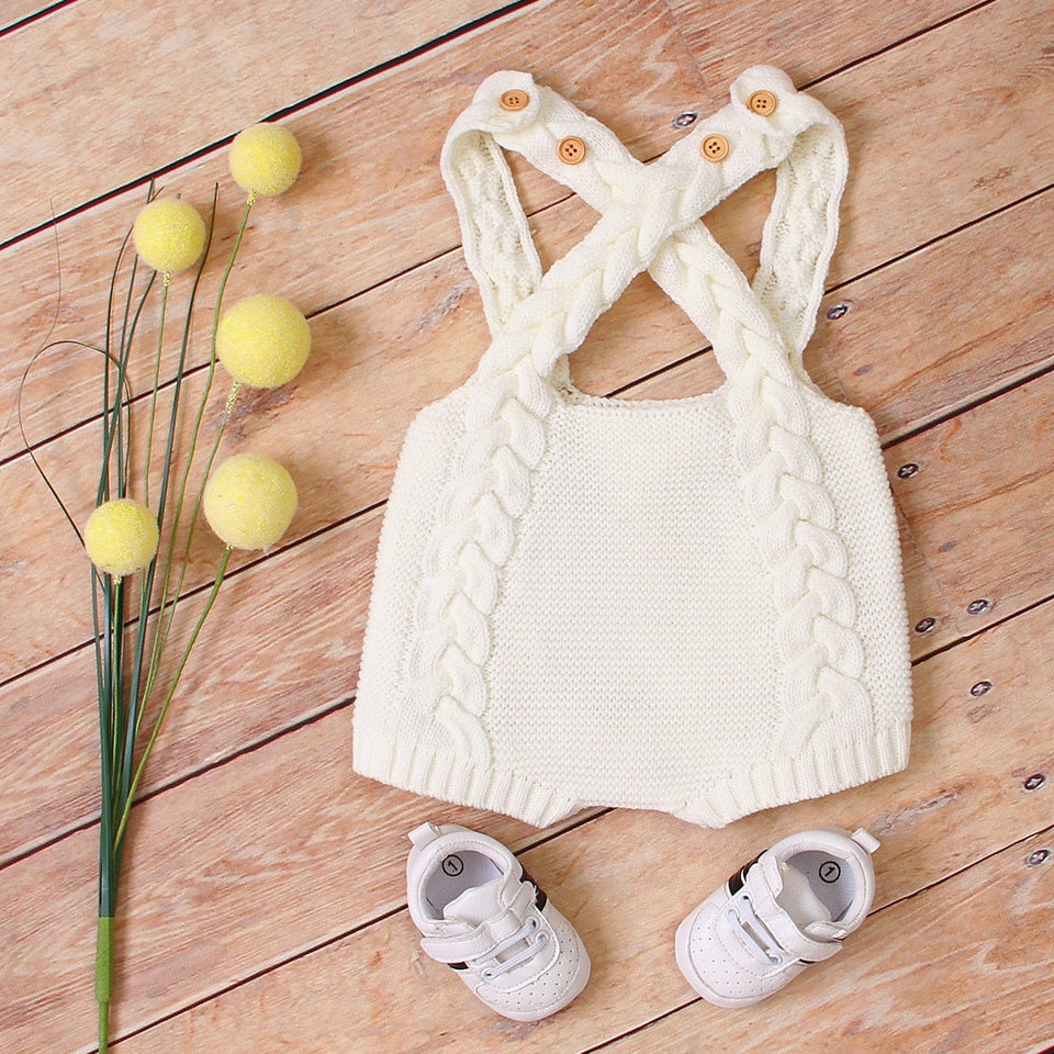 Knitted Bib Rompers