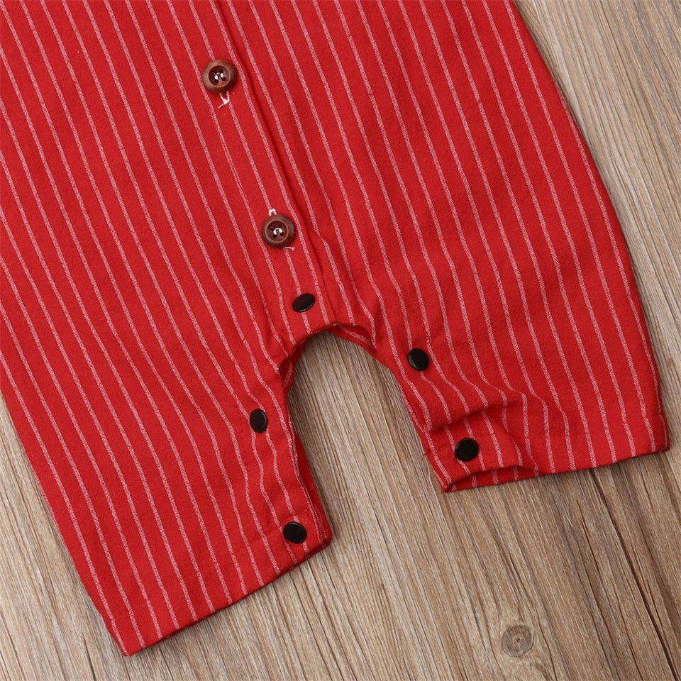 Handsome Red Bow Jumpsuit