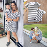 Zebra Striped Short Matching Dresses
