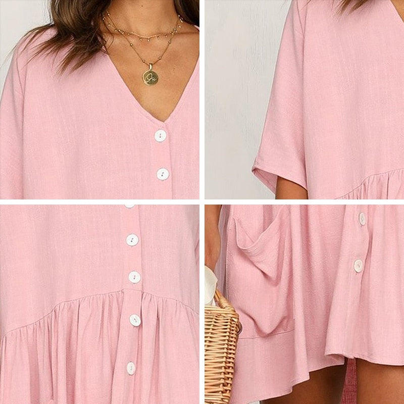 V-Neck Super Comfy Maternity Dress