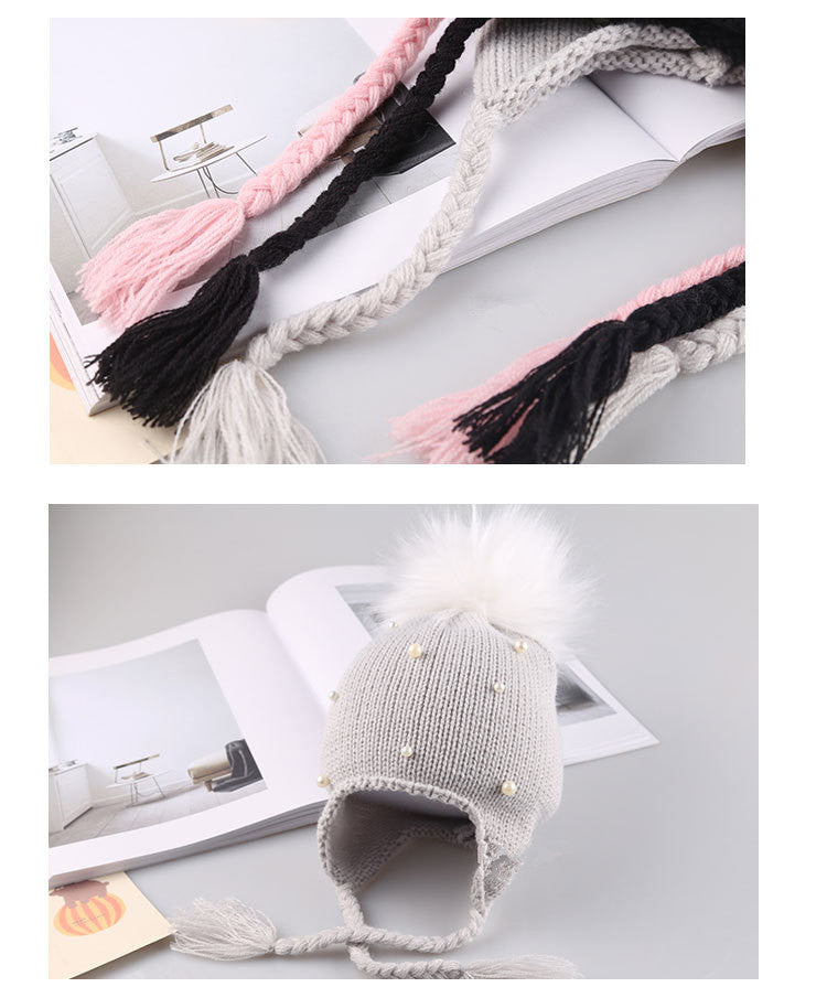 Pearl Knitted Woolen Hat