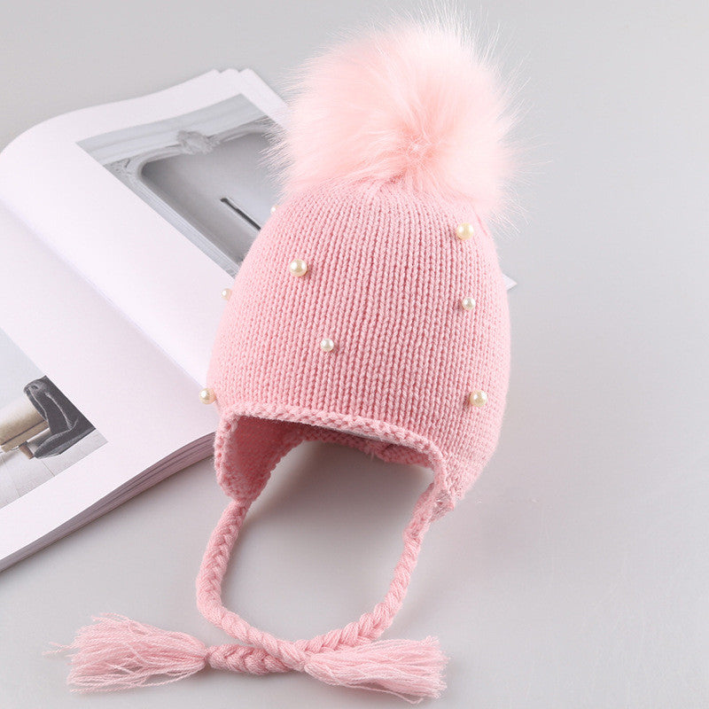 Pearl Knitted Woolen Hat