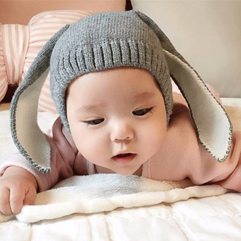 Adorable Knitted Long Ear Rabbit Hat