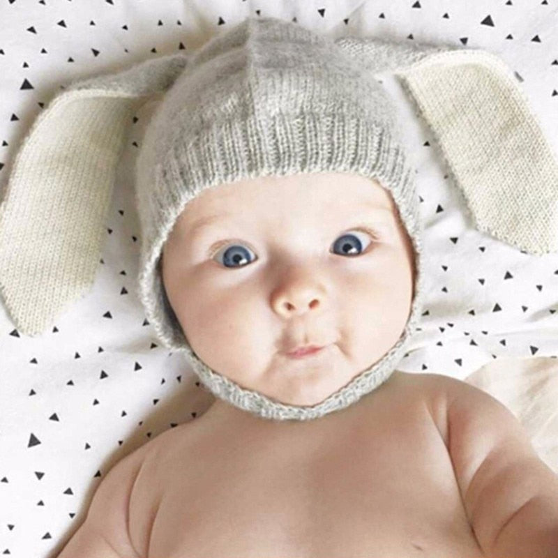 Adorable Knitted Long Ear Rabbit Hat