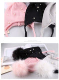Pearl Knitted Woolen Hat