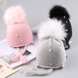 Pearl Knitted Woolen Hat