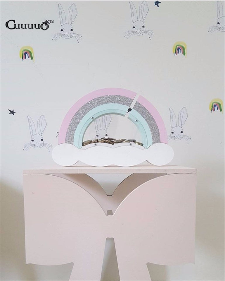 Nordic Style Rainbow Piggy Bank - Room Decor for Kids