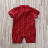 Handsome Red Bow Jumpsuit