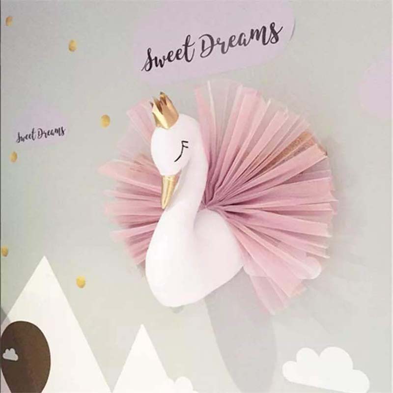 3D Golden Crown Swan - Wall Art Hanging
