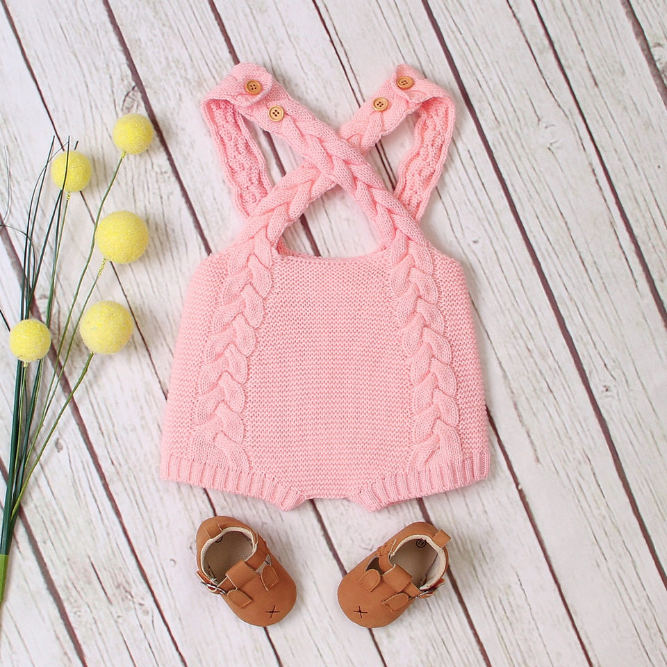 Knitted Bib Rompers