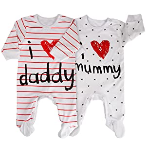 I Love Mommy Daddy (Twins Onesie)
